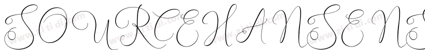 SOURCEHANSENSCN BOLD字体转换